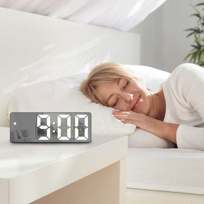 LED Digital Alarm Clock with Temperature Display & Adjustable Brightness