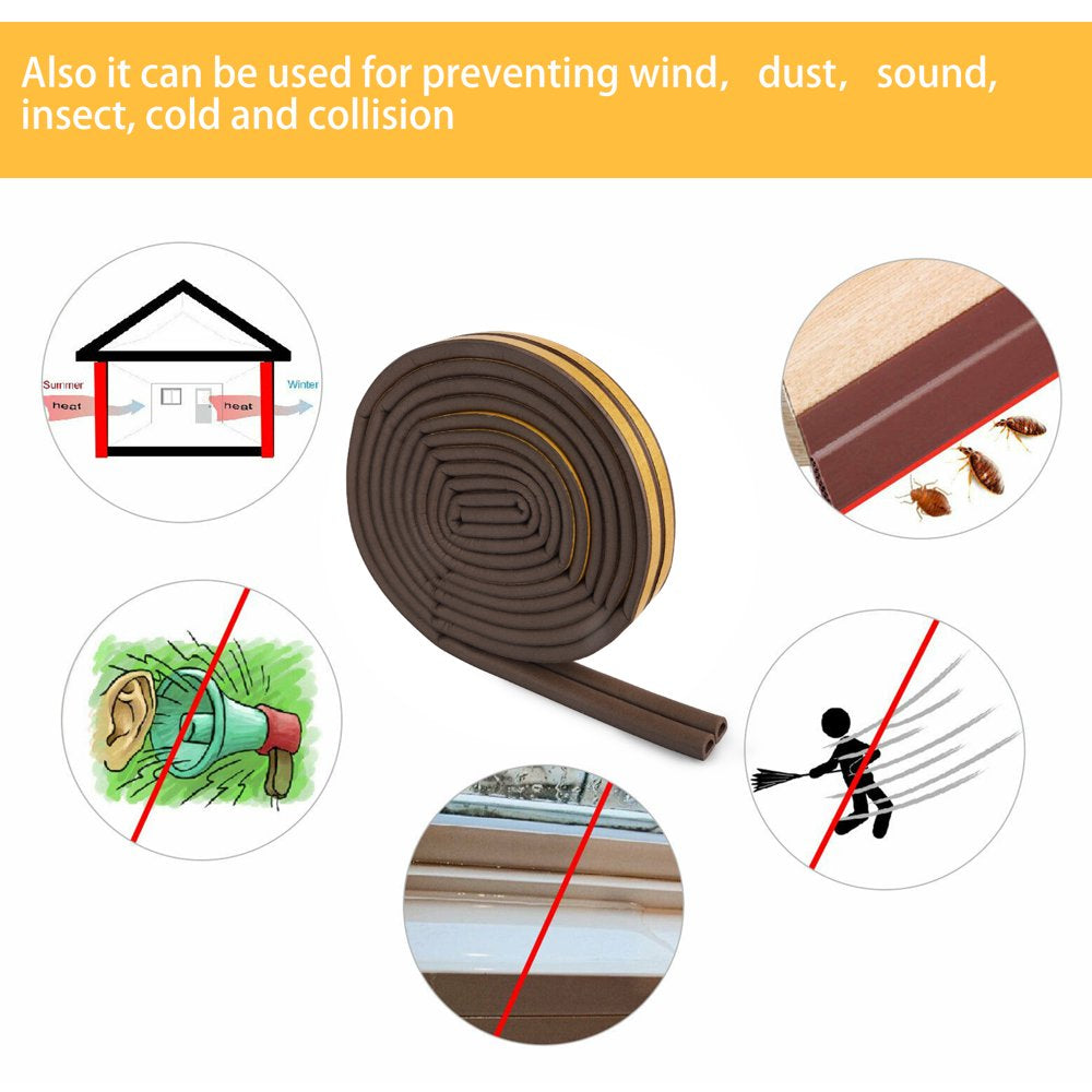2/1 Indoor Weather Stripping,  Foam Insulation Tape with Self Adhesive Tape for Doors and Windows