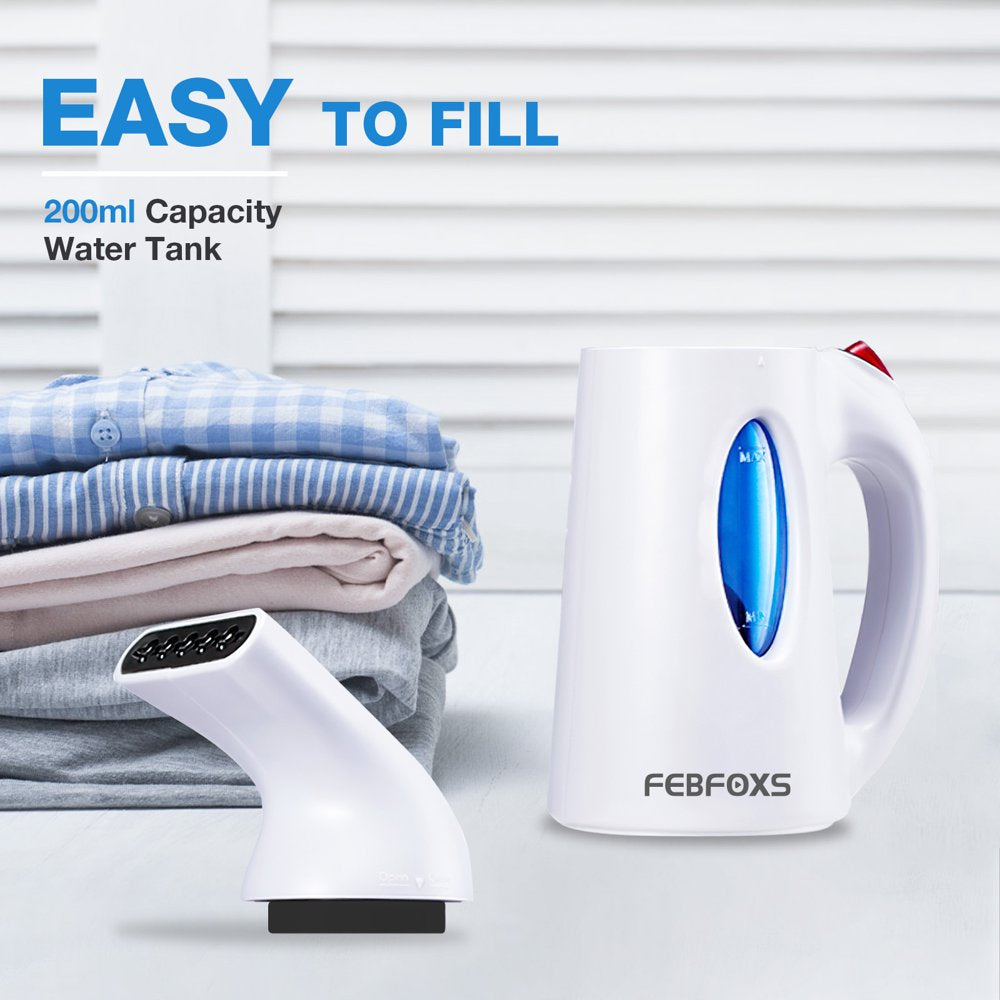 Steamer for Clothes,700W Portable Garment Steamer,Auto Shut-Off Function,Wrinkles/Steam/Soften/Clean/Sterilize,White