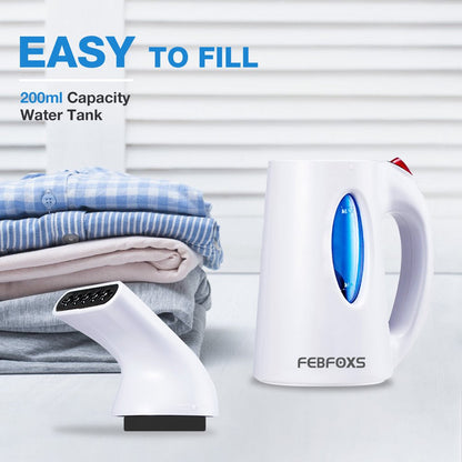Steamer for Clothes,700W Portable Garment Steamer,Auto Shut-Off Function,Wrinkles/Steam/Soften/Clean/Sterilize,White
