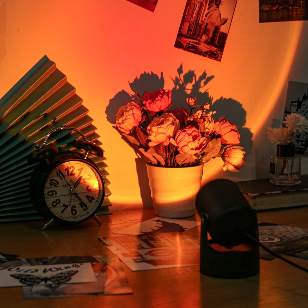 Sunset Projection Lamp, 180 Degree Rotation Night Light Projector LED Lamp