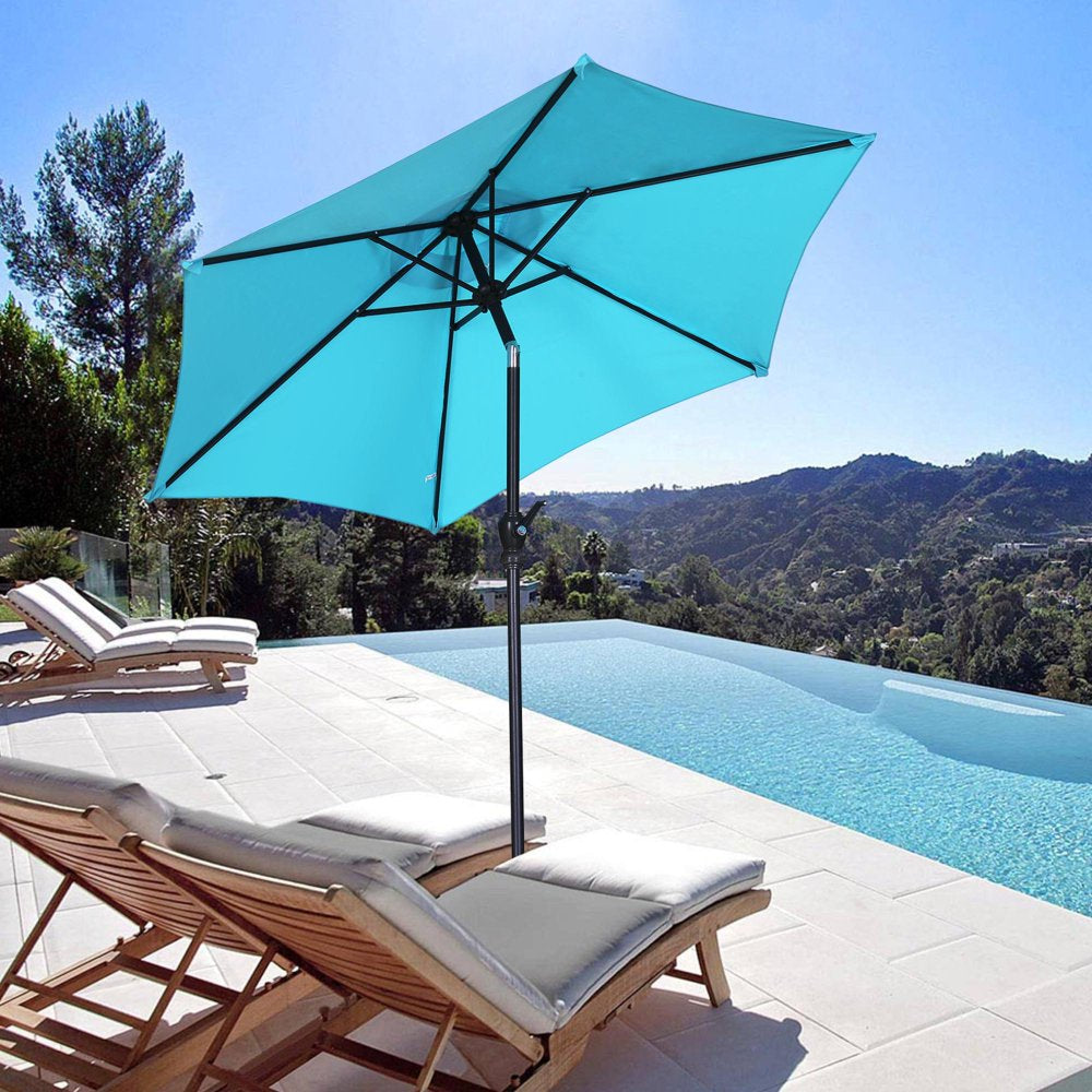 7.5FT Patio Umbrella with Push Button Tilt and Crank