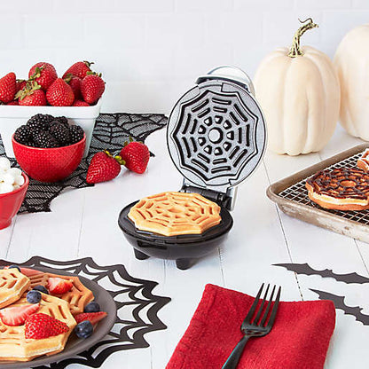 Holiday Mini Waffle Maker Machine for Individual, Paninis, Hash Browns, Keto, Chaffles, and More