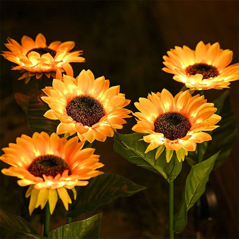 Solar Sunflower Lights, LED Garden Solar Lights, Outdoor for Patio Lawn Garden Yard Pathway Decoration Christmas Decoration Parties