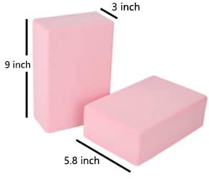 DOTSOG 2pcs Yoga Blocks and Strap Set Brick Foam Yoga Brick Support Deepen for Yoga Pilates Yoga Accessories