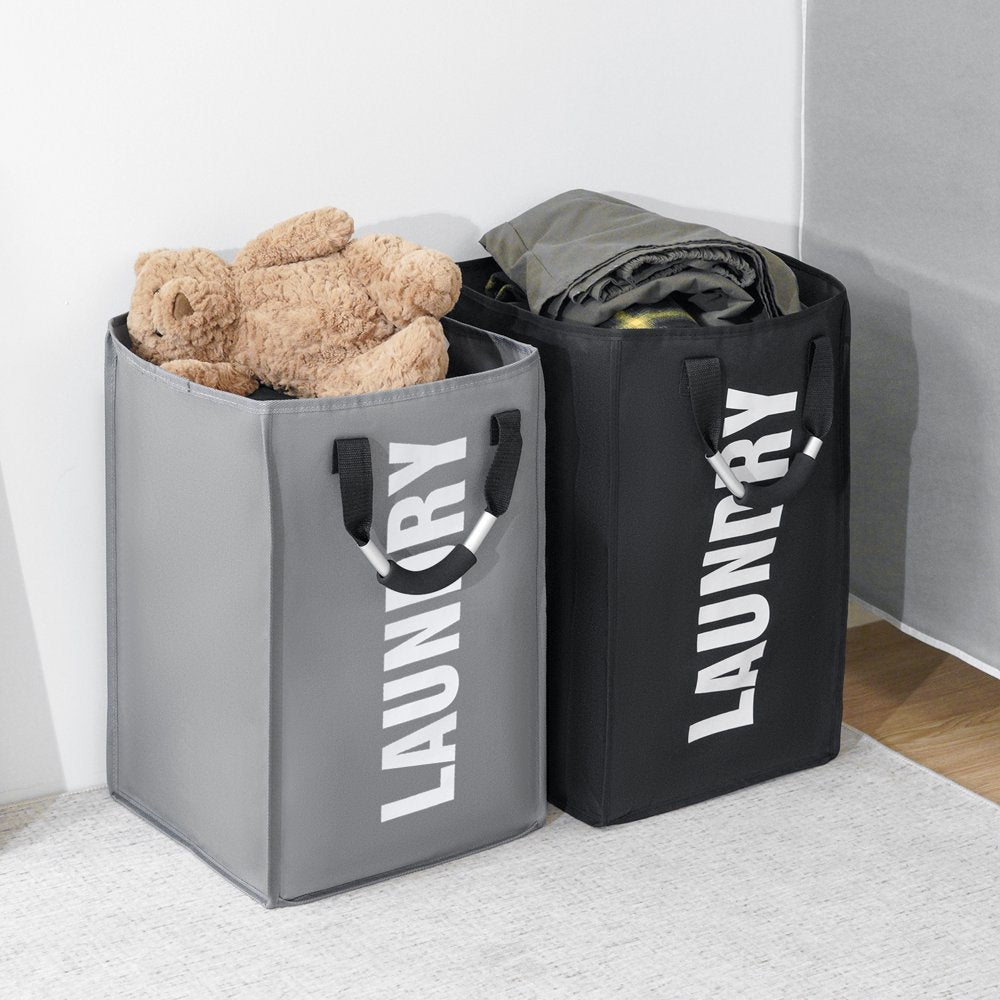 Laundry Baskets 13*13*21 Inches Collapsible Laundry Hmaper Waterproof Clothes Hampers for Laundry Oxford Laundry Bags with Handles