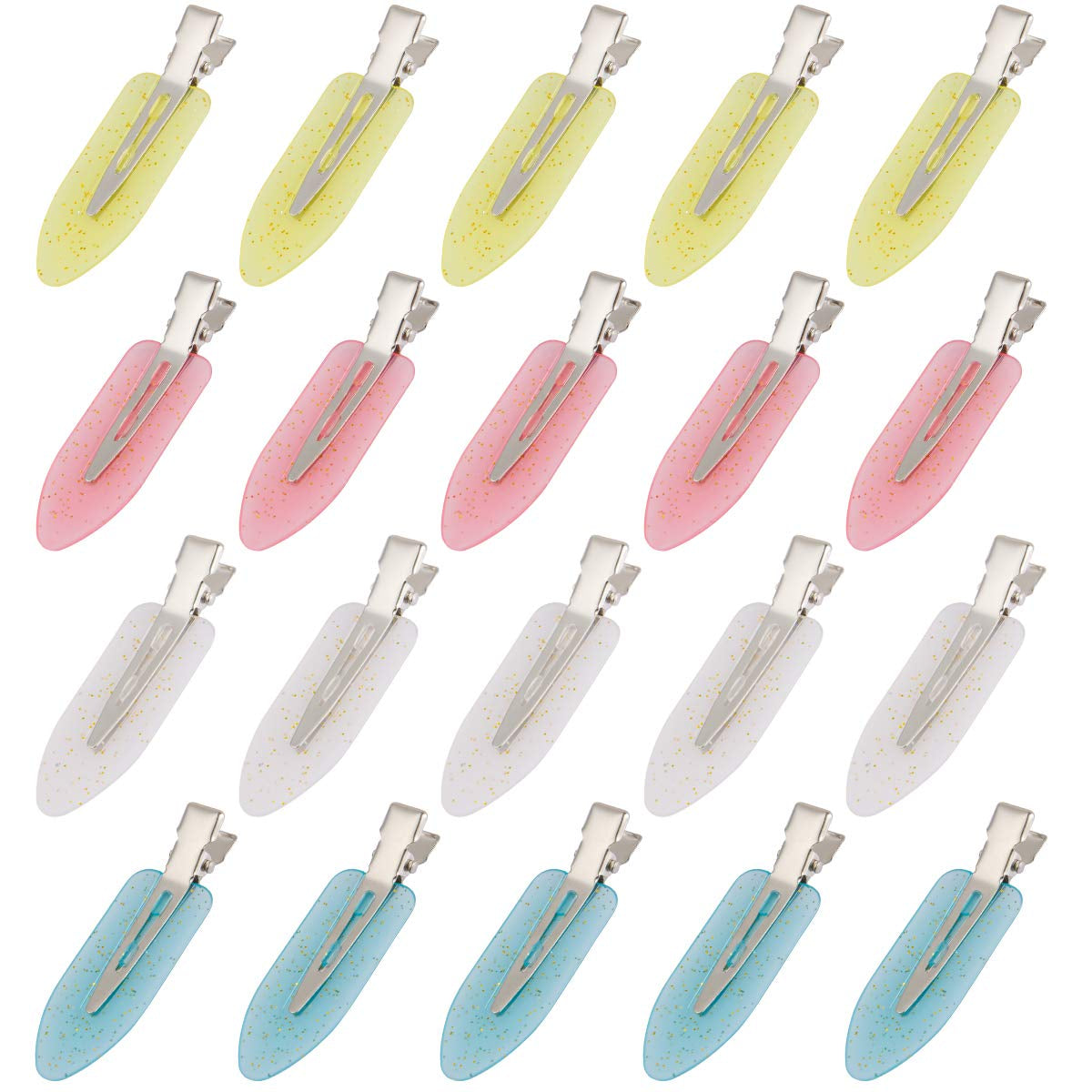 8 Pieces No bend / No Crease Hair Clips Styling Duck Bill Clips No Dent Alligator Hair Barrettes for Salon Hairstyle Hairdressing Bangs Waves Woman Girl Makeup Application