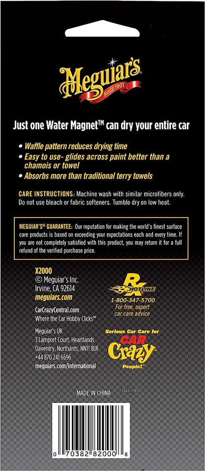 Meguiar's X2000 Water Magnet Microfiber Drying Towel, 1 Pack , Yellow , 22" x 30