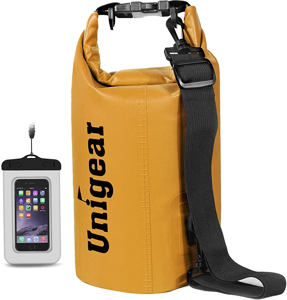 Dry Bag Waterproof, Floating and Lightweight Bags for Kayaking, Boating, Fishing, Swimming and Camping with Waterproof Phone Case