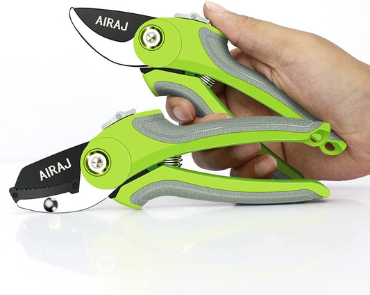  2 Pack Steel Pruning Shears Set for Gardening