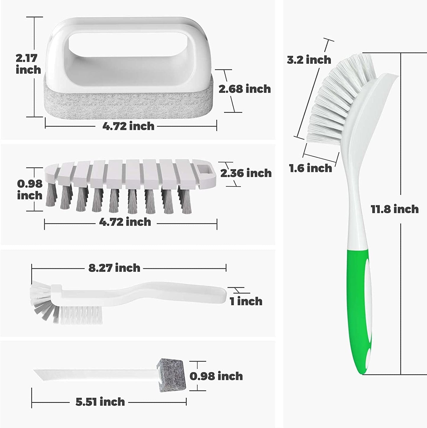  7 Pack Kitchen Cleaning Brush Set