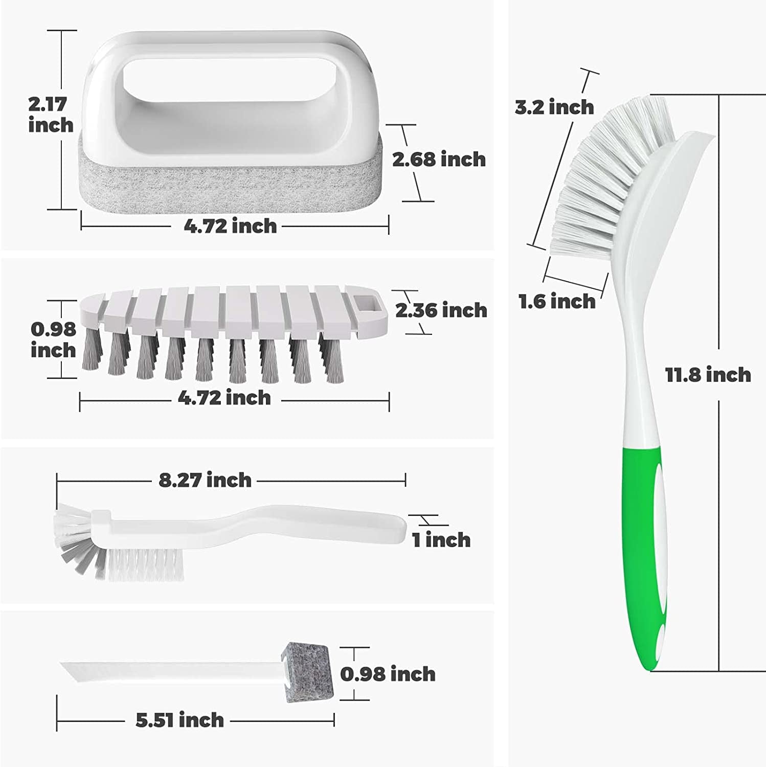  7 Pack Kitchen Cleaning Brush Set