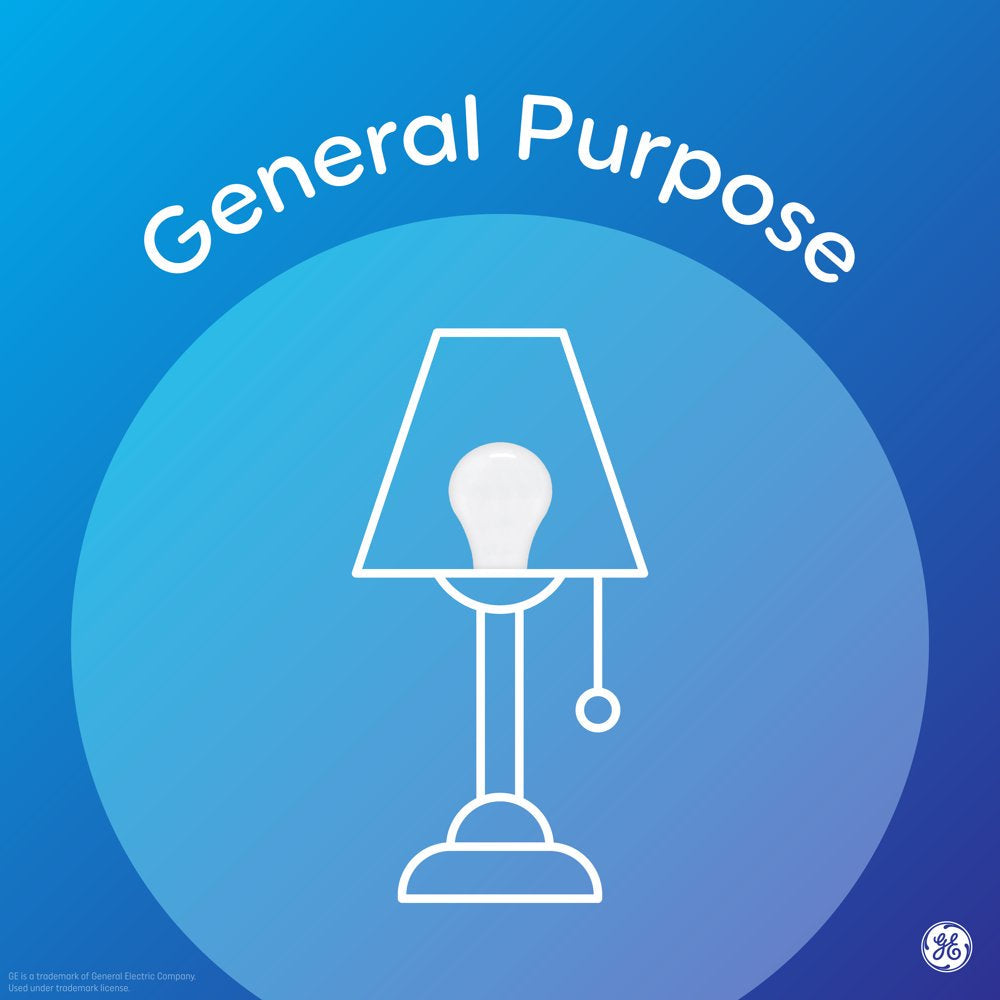4Pk GE Soft White LED Light Bulbs, 60 Watt Eqv, A19 General Purpose
