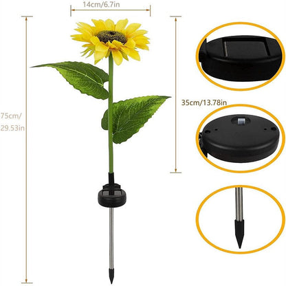 Solar Sunflower Lights, LED Garden Solar Lights, Outdoor for Patio Lawn Garden Yard Pathway Decoration Christmas Decoration Parties