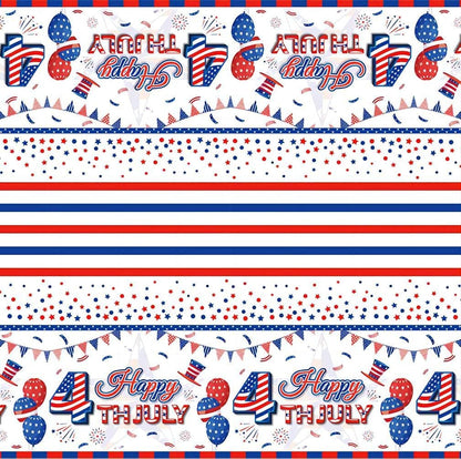  Patriotic Tablecloth, 2 Pack American Flag Tablecloths Disposable 4th of July Tablecloth, Independence Day Table Cover Fourth of July Table Cloth Patriotic Decorations Party Supplies, 54" x 108"