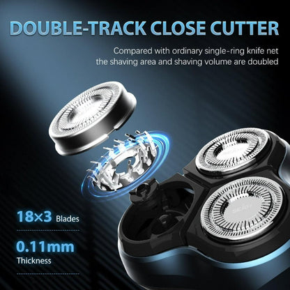 Men's 3 Head Electric Shaver Razor Beard Trimmer, Portable Electric Rotary Shaver Cordless & Rechargeable