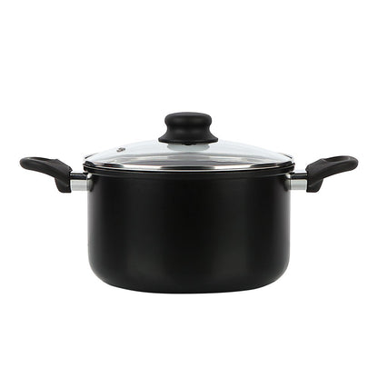 Aluminum Black Non-Stick Coated 5QT Dutch Oven with Glass Lid