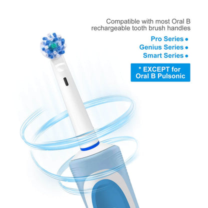16 Pack of Electric Toothbrush Replacement Heads Compatible with Oral B