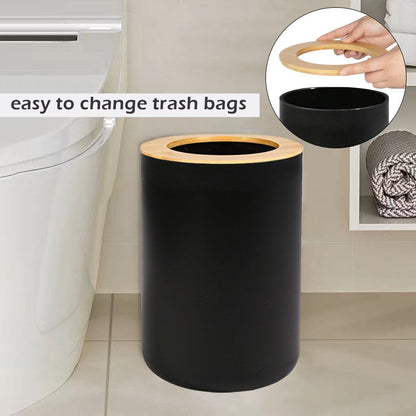 6 Pieces Bath Set- Soap Dish Toothbrush Holder Rinse Cup Lotion Bottle Trash Can Toilet Brush - Practical Toilet Kit for Home Washing Room，Black