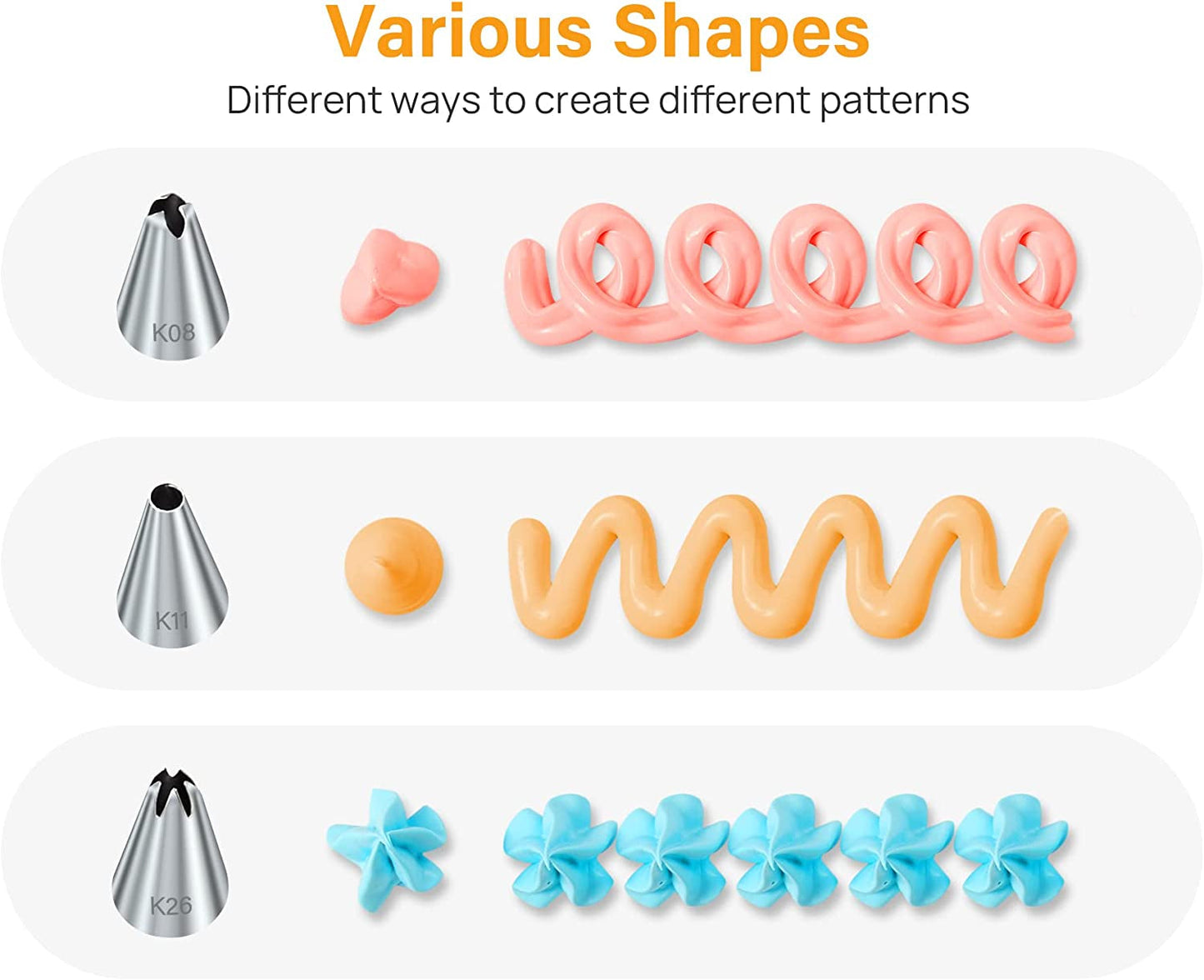  32-Piece Piping Bags and Tips Set 