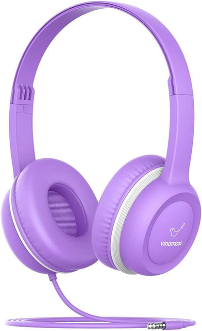  Wired Headphones with Safe Volume Limiter, Adjustable and Flexible for Kids