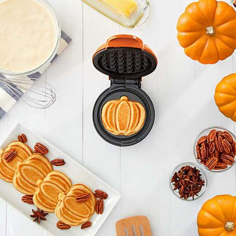 Holiday Mini Waffle Maker Machine for Individual, Paninis, Hash Browns, Keto, Chaffles, and More