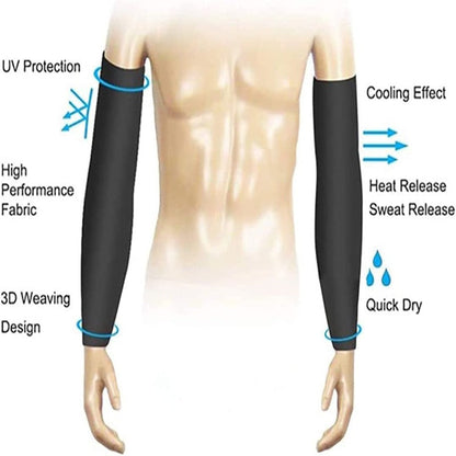 4 Pairs UV Sun Protection Arm Sleeves for Men & Women - UPF 50 Sports Compression Cooling Arm Sleeves