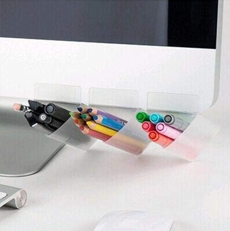  Pen Pencil Holders Desktop Accessories Bags Desk Organizers Containers Storage Bags-2 Pack (Triangle)
