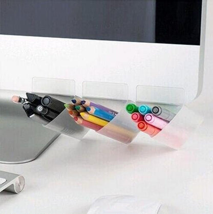  Pen Pencil Holders Desktop Accessories Bags Desk Organizers Containers Storage Bags-2 Pack (Triangle)