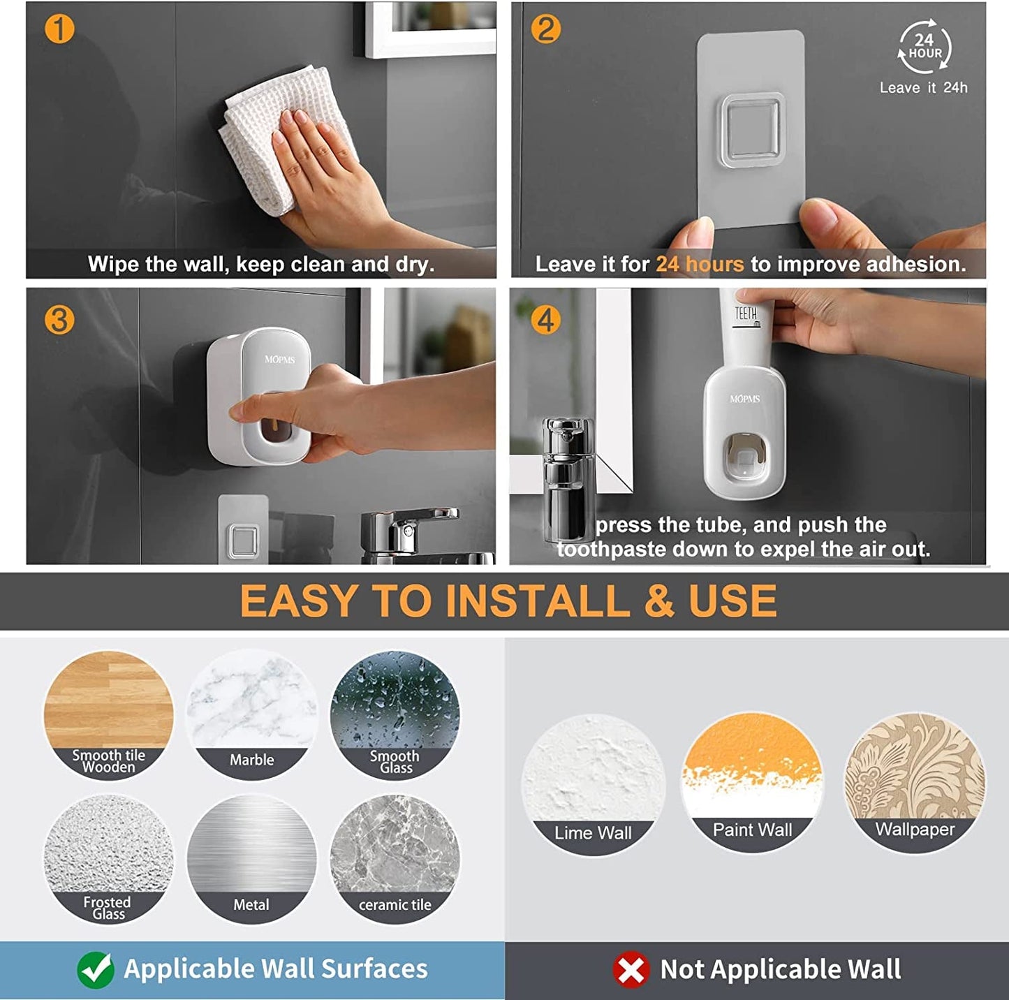  Toothpaste Dispenser Wall Mounted