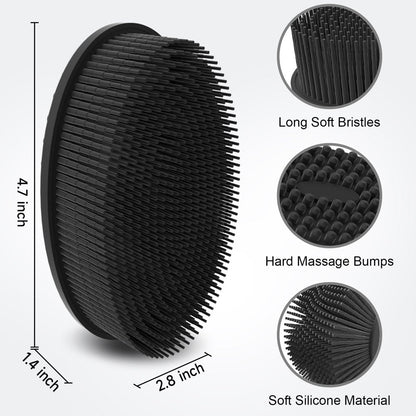 Soft Silicone Body Scrubber,Exfoliating Shower Scrubber for Cleansing Skin,Lathers Well