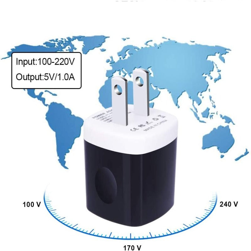 10 Pack Power USB Plug Charging Cube Block