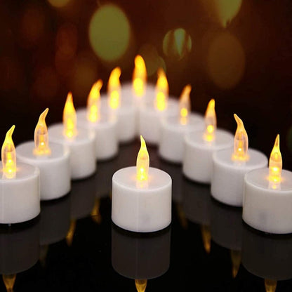 24-Pack Tea Lights Candles Flameless Tealight Battery Candles LED Flickering Electric Tea Candles 