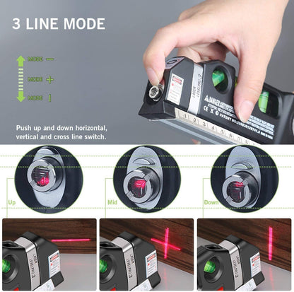Laser level, Multipurpose Laser tape measure Line 8ft+ Tape Measure Ruler Adjusted Standard and Metric Rulers Update Batteries MICMI A80 (Laser level)