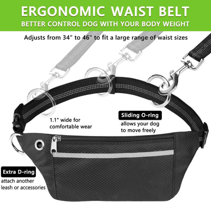 Hands Free Dog Leash for Running Walking Jogging Training Hiking