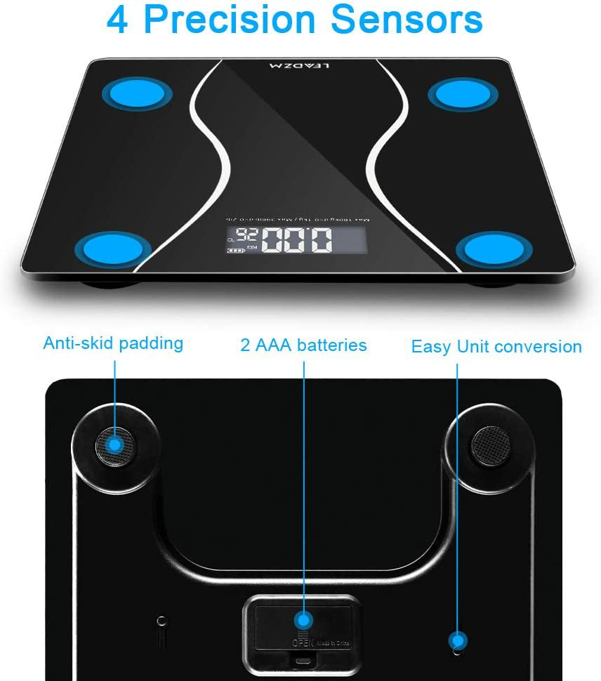  180KG Digital Electronic LCD Body Weight Smart Bathroom Scale 396Lb