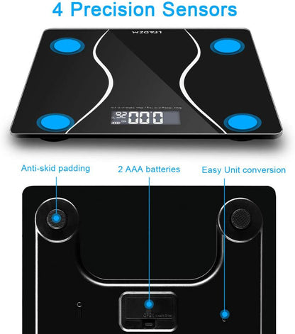  180KG Digital Electronic LCD Body Weight Smart Bathroom Scale 396Lb