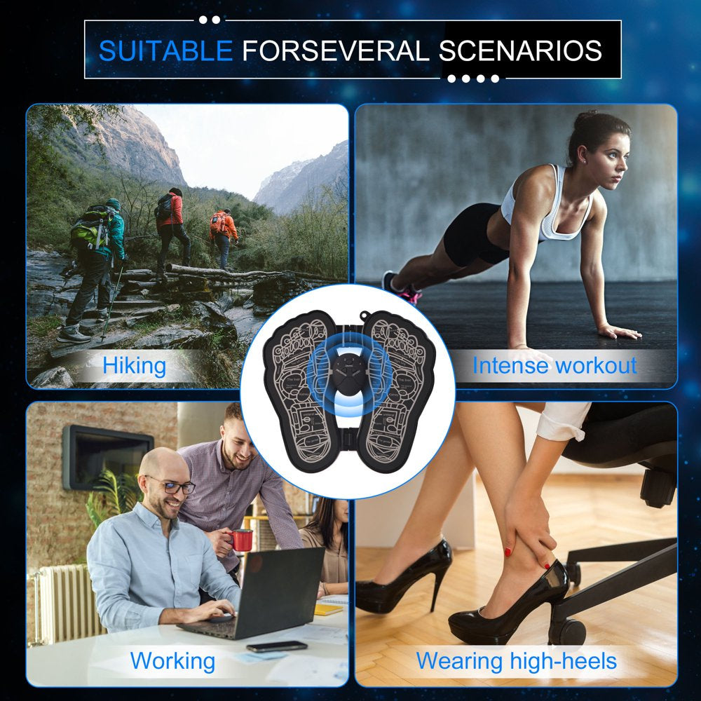 EMS Foot Massager for Neuropathy, 6 Modes Mat Pad Portable Foot Massage & Pain Relief