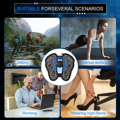 EMS Foot Massager for Neuropathy, 6 Modes Mat Pad Portable Foot Massage & Pain Relief