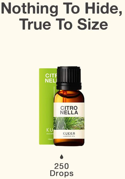  Citronella Essential Oil - Pure & Natural Citronella Oil for Diffuser Aromatherapy, Bath Bombs, Soaps and Candles - 10ml