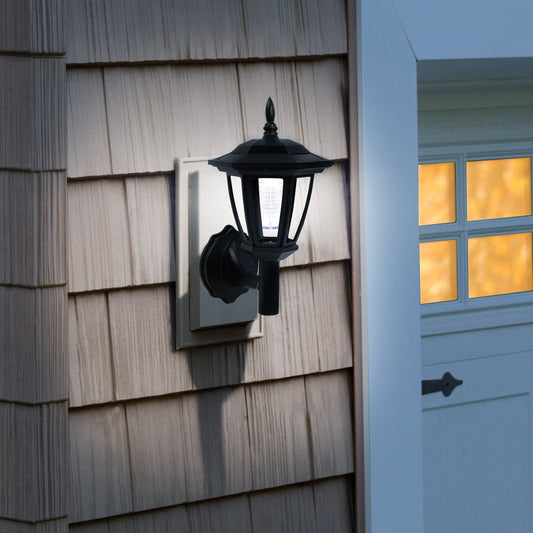 Solar Black 3-Function LED Light - Stake, Wall Light or Hanging, 30 Inch Tall