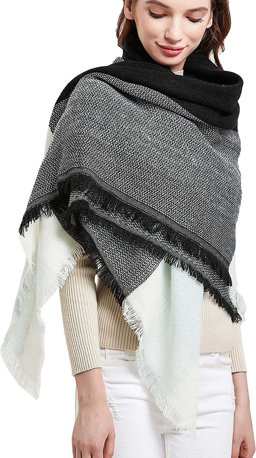 Women's Warm Square Plaid Scarf