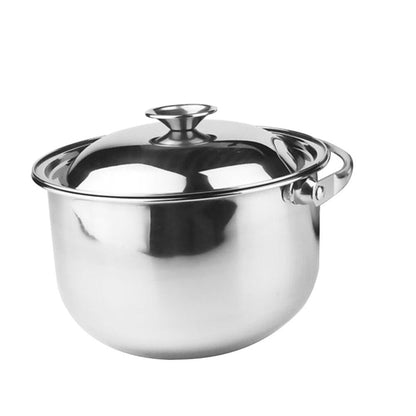 Stainless Steel Soup Pot with Lid Multipurpose Soup Pot Heat Resistant Stewing Pot