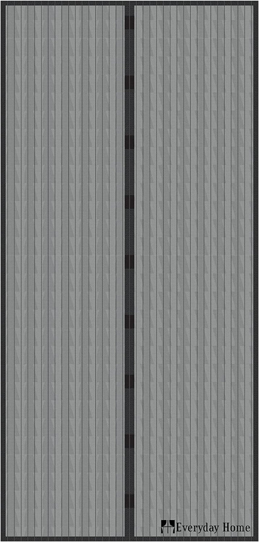 Heavy Duty Mesh Curtain Magnetic Screen Door, Black