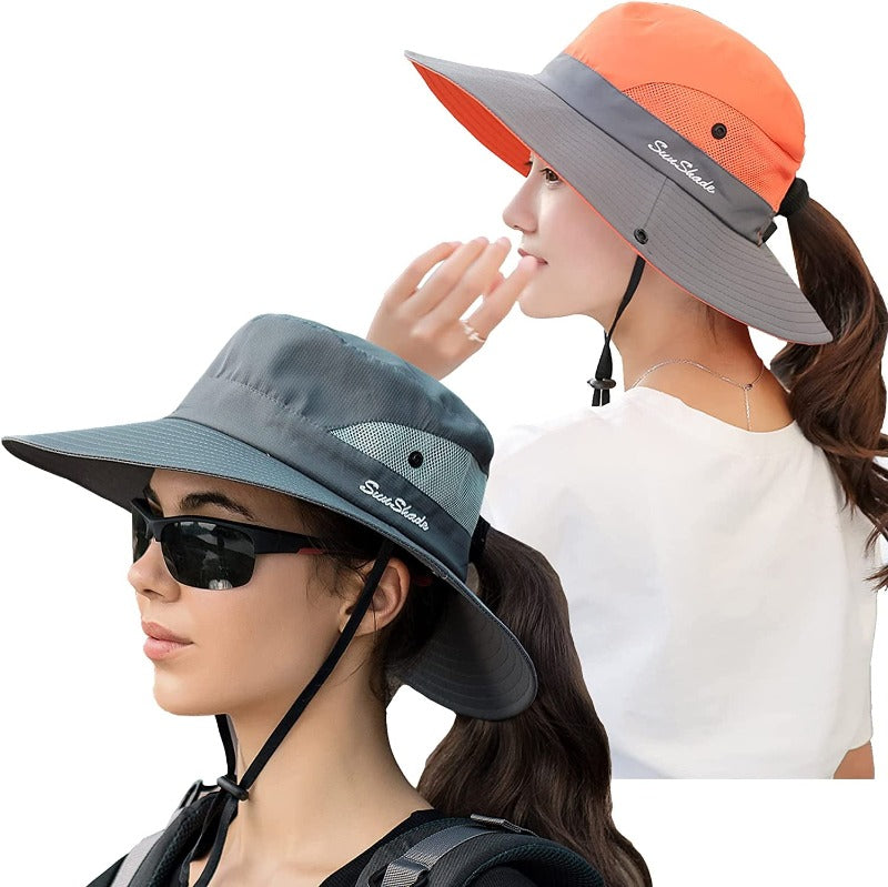 2 Pack Sun Hat for Women or Men 3” Wide Brim UPF 50+