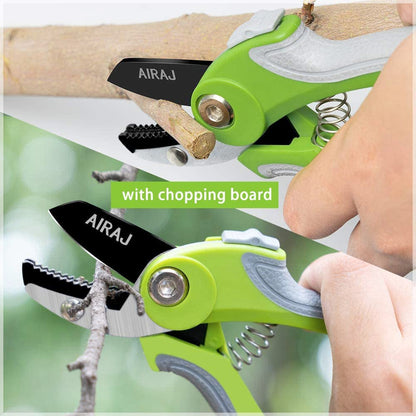  2 Pack Steel Pruning Shears Set for Gardening