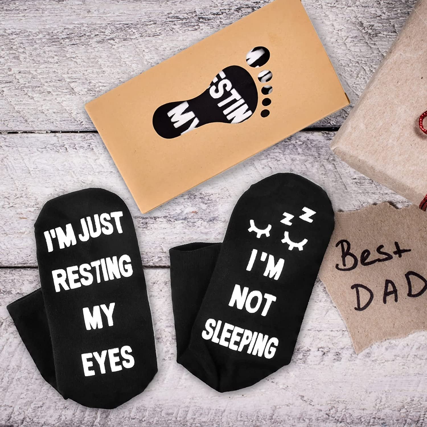  Fathers Day Dad Gifts from Daughter Son Wife, Mens Gifts Funny Socks Gifts for Men Grandpa Husband Him