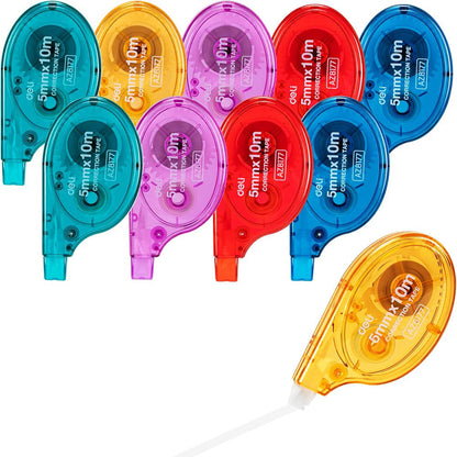 Correction Tape, White Out Correction Tapes, Tape Eraser for Note Taking, Marking, Crafting, Bullet Journal, Scrapbooking, 1/5In X 39.3Ft, 10-Count