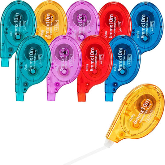 Correction Tape, White Out Correction Tapes, Tape Eraser for Note Taking, Marking, Crafting, Bullet Journal, Scrapbooking, 1/5In X 39.3Ft, 10-Count