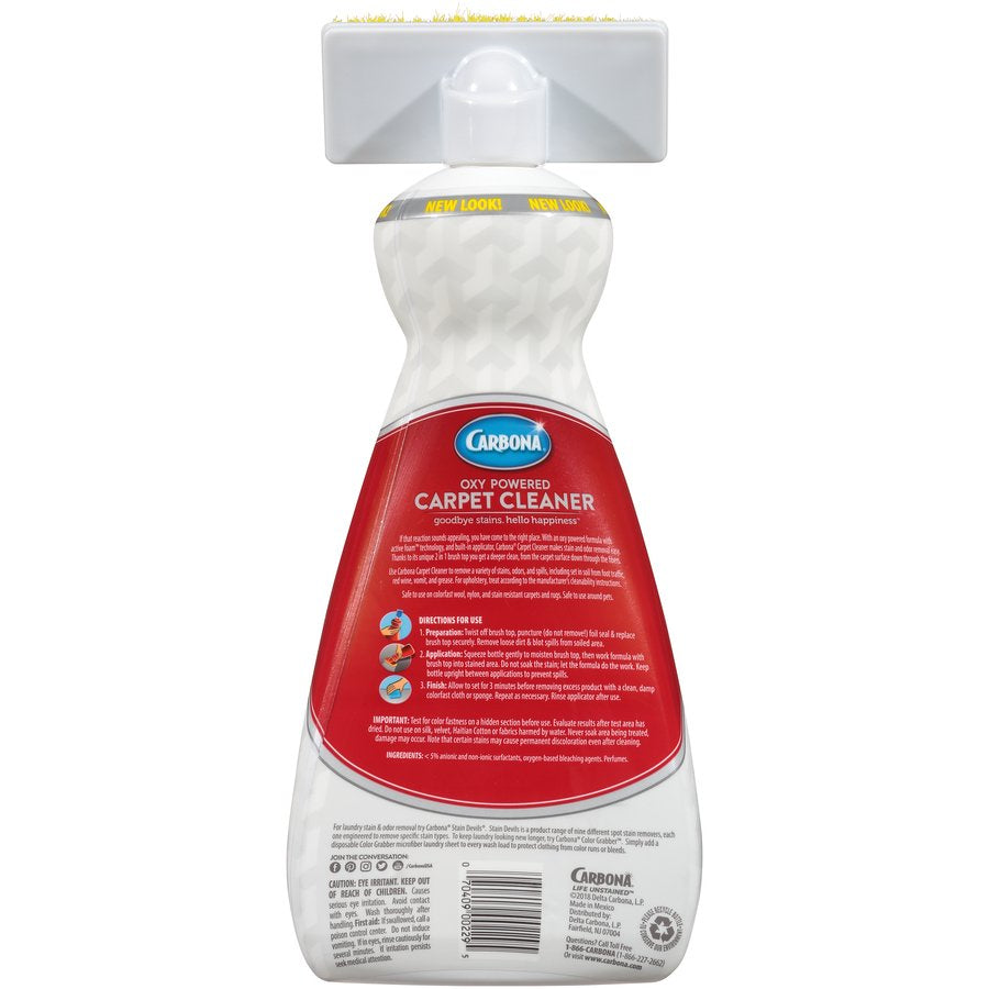 Carbona Oxy-Powered Carpet & Upholstery Cleaner, 27.5 Fl Oz